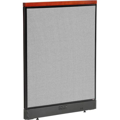 36 x 46"H Deluxe Office Partition Panel with Electric, Gray