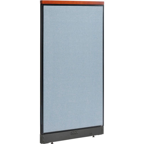 36 x 64"H Deluxe Office Partition Panel with Electric, Blue