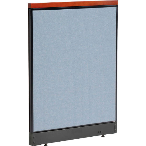 36 x 46"H Deluxe Office Partition Panel Non-Electric with Raceway Only, Blue