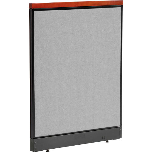 36 x 46"H Deluxe Office Partition Panel Non-Electric with Raceway Only, Gray