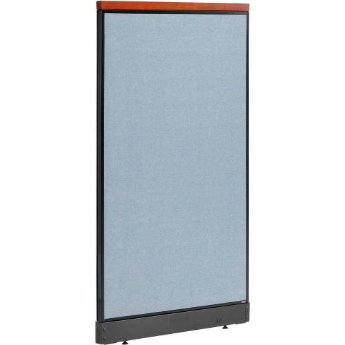 36 x 64"H Deluxe Office Partition Panel Non-Electric with Raceway Only, Blue