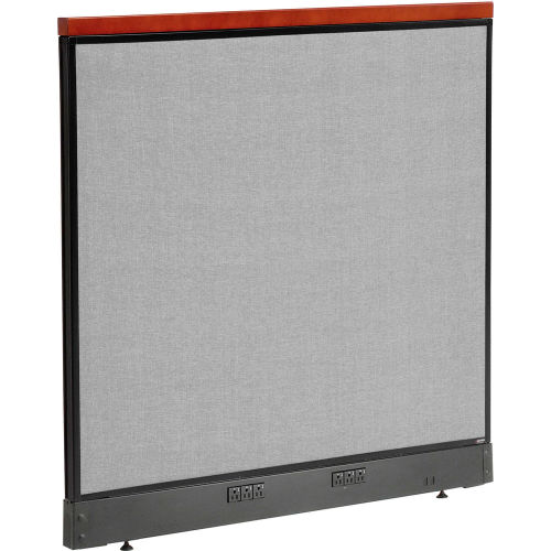 48 x 46"H Deluxe Office Partition Panel with Electric, Gray