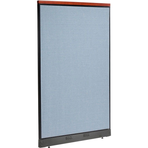 48 x 76"H Deluxe Office Partition Panel with Electric, Blue