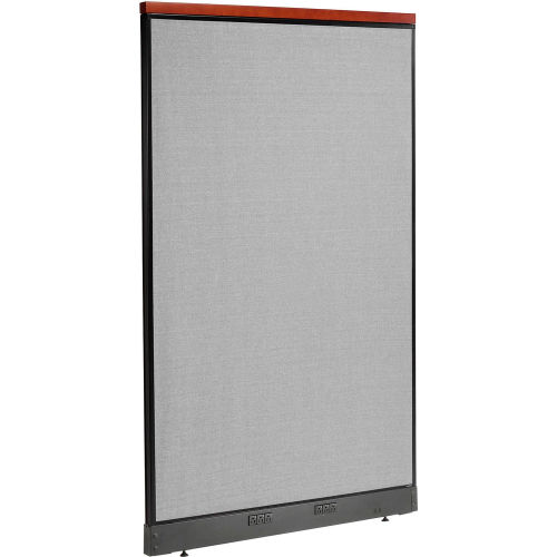 48 x 76"H Deluxe Office Partition Panel with Electric, Gray