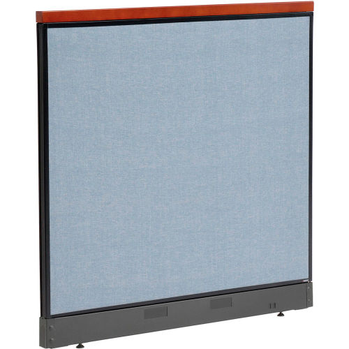 48 x 46"H Deluxe Office Partition Panel Non-Electric with Raceway Only, Blue
