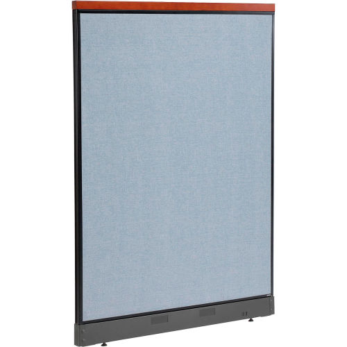 48 x 64"H Deluxe Office Partition Panel Non-Electric with Raceway Only, Blue