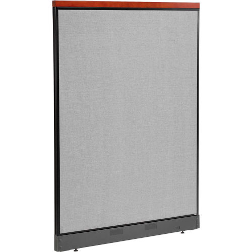 48 x 64"H Deluxe Office Partition Panel Non-Electric with Raceway Only, Gray
