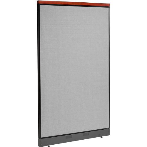48 x 76"H Deluxe Office Partition Panel Non-Electric with Raceway Only, Gray