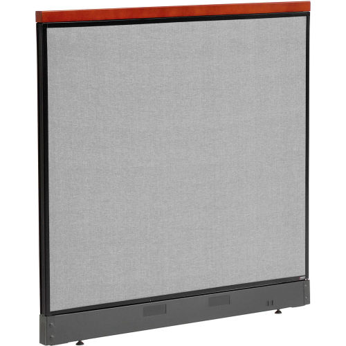48 x 46"H Deluxe Office Partition Panel with Pass-Thru Cable, Gray