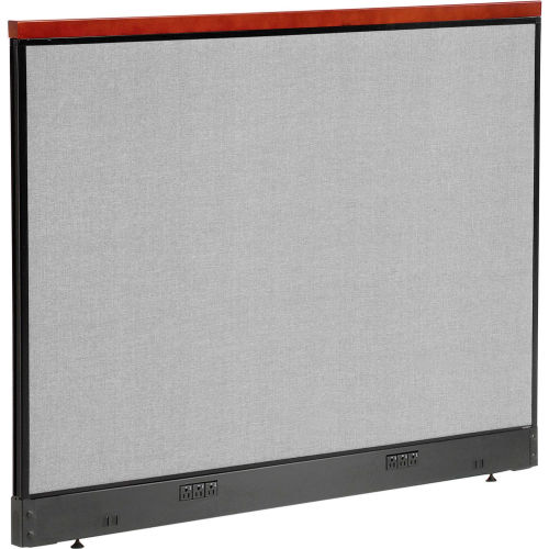 60 x 46"H Deluxe Office Partition Panel with Electric, Gray