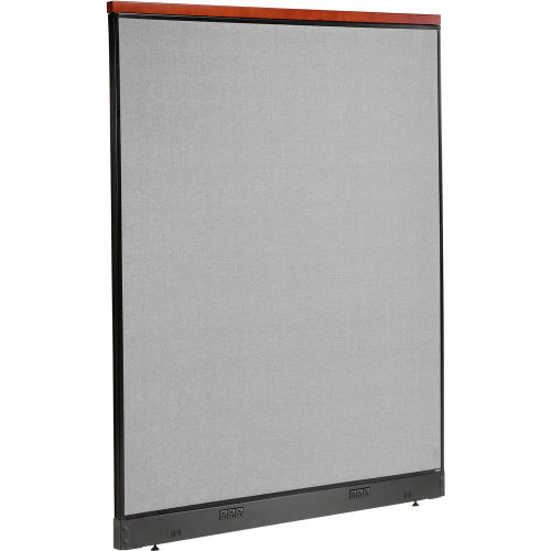 60 x 76"H Deluxe Office Partition Panel with Electric, Gray
