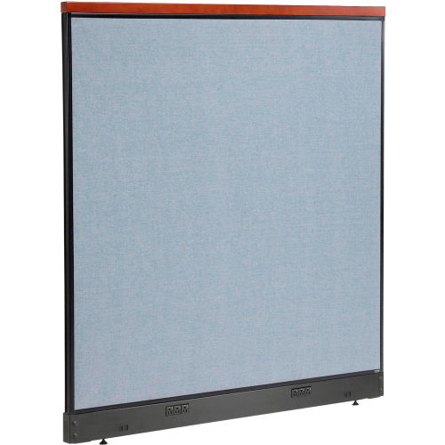 60 x 64"H Deluxe Office Partition Panel with Electric, Blue
