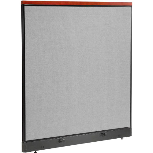 60 x 64"H Deluxe Office Partition Panel with Electric, Gray