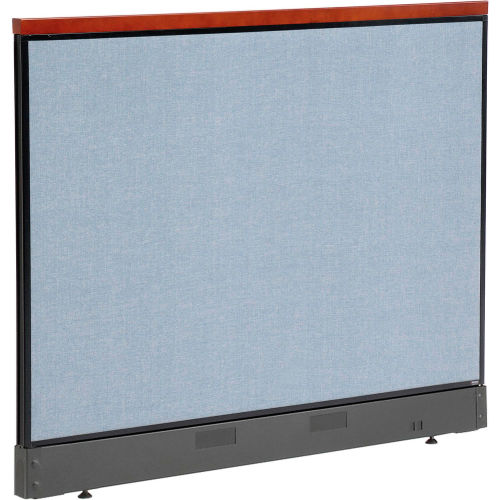 60 x 46"H Deluxe Office Partition Panel Non-Electric with Raceway Only, Blue