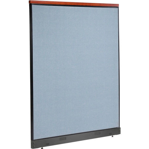 60 x 76"H Deluxe Office Partition Panel Non-Electric with Raceway Only, Blue