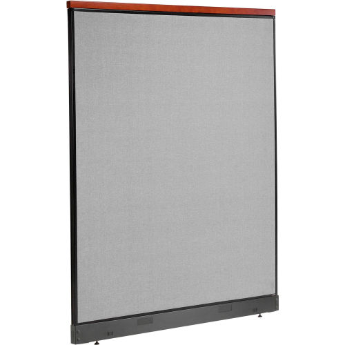 60 x 76"H Deluxe Office Partition Panel Non-Electric with Raceway Only, Gray