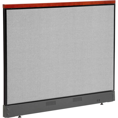 60 x 46"H Deluxe Office Partition Panel with Pass-Thru Cable, Gray