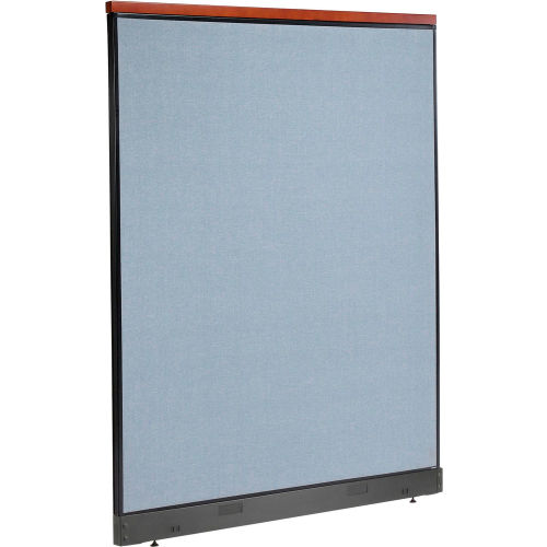 60 x 76"H Deluxe Office Partition Panel with Pass-Thru Cable, Blue