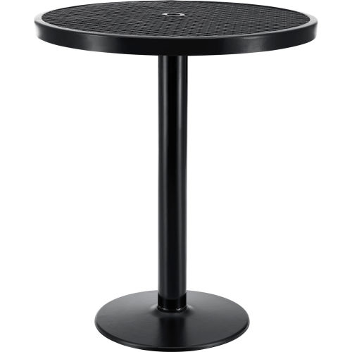 Global Industrial 36in Round Outdoor Food Court Pedestal Bar Table, 42in Height, Black
																			