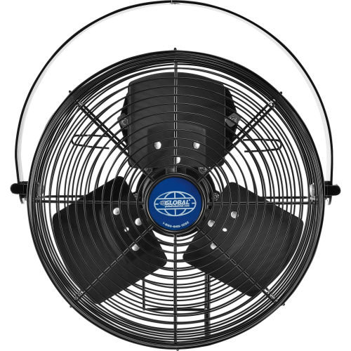 Outdoor Rated Workstation Fan 12 Inch Diameter with Yoke Mount, 1/15 HP, 120V