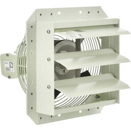 10" Corrosion Resistant Exhaust Fan - Shutter Mount - 1/20 HP - 650 CFM - 115V