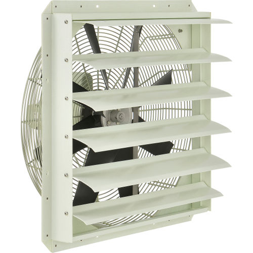 24" Corrosion Resistant Exhaust Fan with Shutter - Direct Drive - 1/2 HP - 3920 CFM - 115V