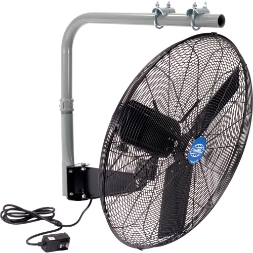 Global Industrial Outdoor Oscillating Wall Mounted Fan, 30 Diameter,  3/10HP, 8400CFM