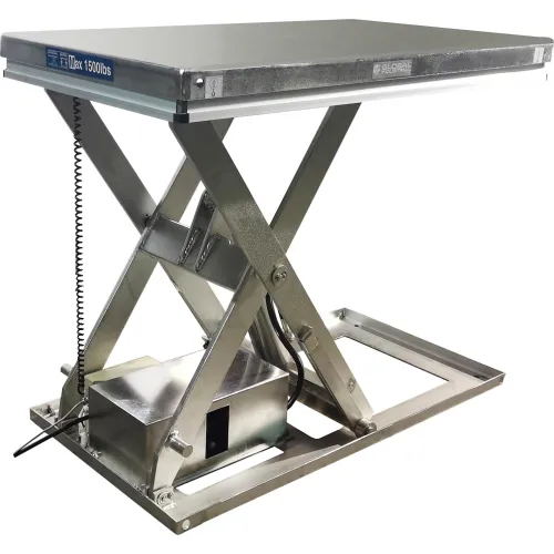 Global Industrial™ Stainless Steel Power Scissor Lift Table, 48" x 28