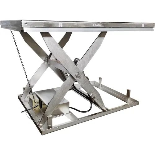 Global Industrial™ Stainless Steel Power Scissor Lift Table, 72" x 48