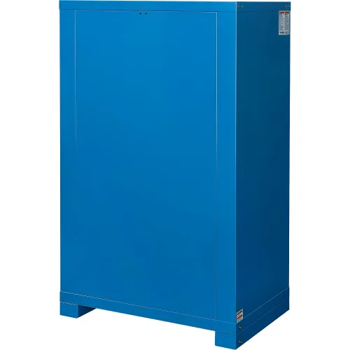 Global Industrial 500434 - Locking Storage Cabinet 36W x 18D x 42H with 12 Yellow Stacking Bins and 2 Shelves Assembled