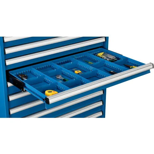 Industrial metal 18 drawer organizer with dividers 34” x 18” x 10.5” tall -  Lil Dusty Online Auctions - All Estate Services, LLC