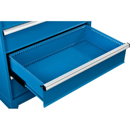 Global Industrial Divider Kit for 5H Drawer of Modular Drawer Cabinet 30Wx27D, Blue