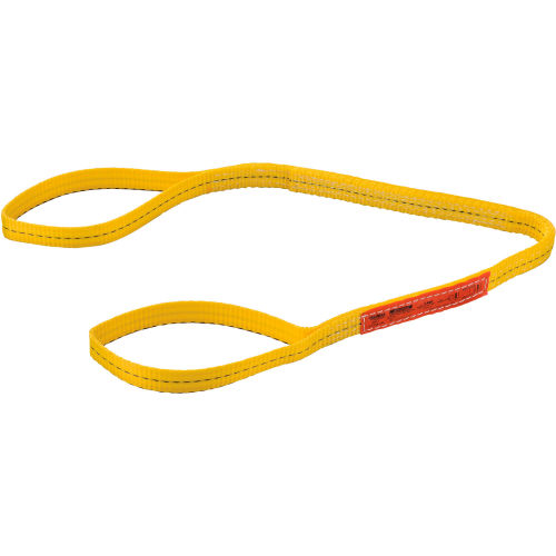 Best Value Polyester Web Sling, Light Duty, Double Ply, Eye & Eye, 4 Ft L x 1 In W