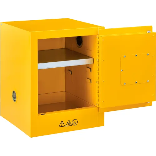  Global Industrial Locking Storage Cabinet Clear Door with (20)  Yellow Removable Bins, 48x24x78, Unassembled : Home & Kitchen