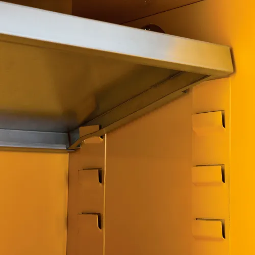  Global Industrial Locking Storage Cabinet Clear Door with (20)  Yellow Removable Bins, 48x24x78, Unassembled : Home & Kitchen