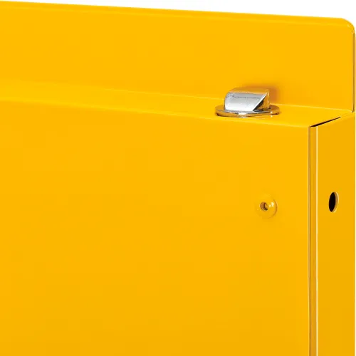  Global Industrial Locking Storage Cabinet Clear Door with (20)  Yellow Removable Bins, 48x24x78, Unassembled : Home & Kitchen