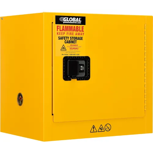 Undercounter Flammable Storage Cabinet - Manual Doors, 22 Gallon