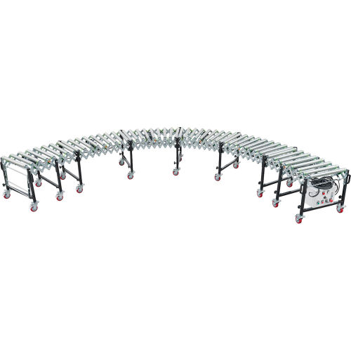 Global Industrial™ Motorized Flexible Roller Conveyor