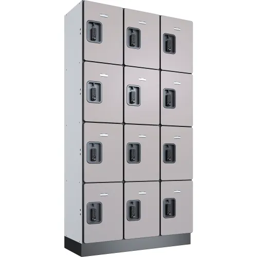 Global Industrial™ Z-Style 2-Tier 6 Door Digital Wood Locker, 36