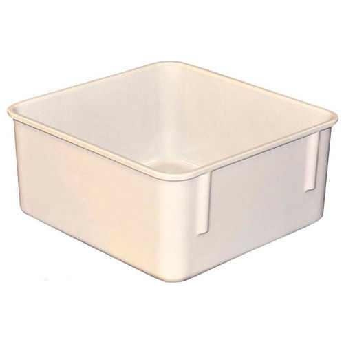 Molded Fiberglass Toteline Nesting Tote 923108 - 9-3/4"L x 9-1/4"W x 4-1/2"H, White