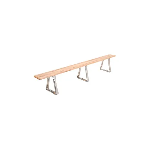 Global Industrial™ Locker Room Bench, Hardwood With Steel Tube