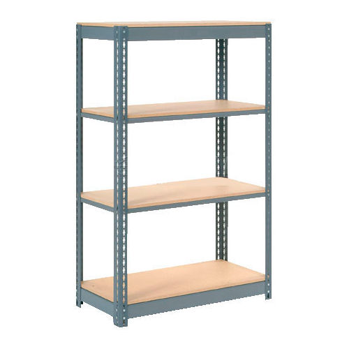 Global Industrial&#8482; Heavy Duty Shelving 36&quot;W x 24&quot;D x 60&quot;H With 4 Shelves - Wood Deck - Gray