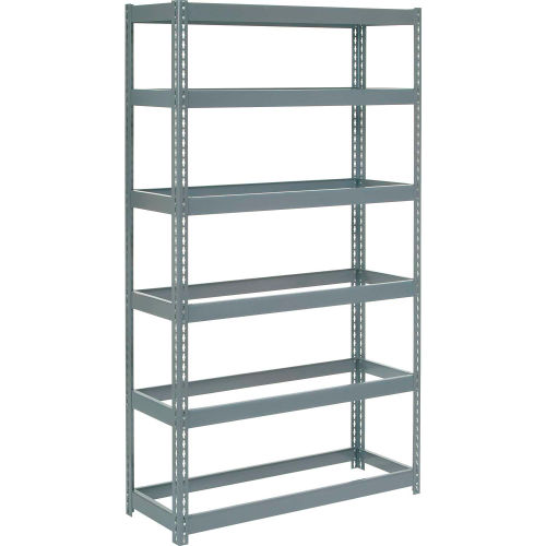 Global Industrial&#153; Extra Heavy Duty Shelving 48&quot;W x 24&quot;D x 60&quot;H With 6 Shelves, No Deck, Gray