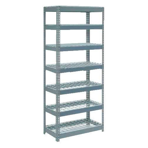 Global Industrial&#153; Extra Heavy Duty Shelving 36&quot;W x 12&quot;D x 84&quot;H With 7 Shelves, Wire Deck, Gry