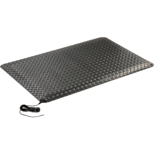 3' x 5' Black Diamond-Plate Anti-Fatigue Mat