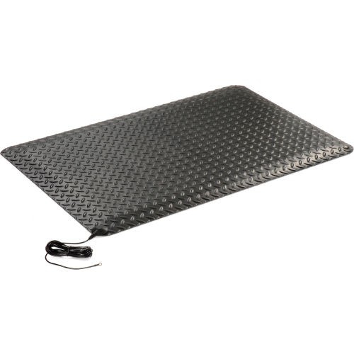 Wearwell® Electrically Conductive DiamondPlate Mat 9/16" Thick 3' x Up