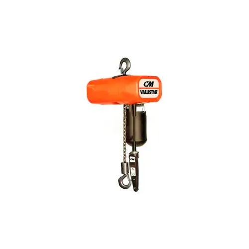 CM Valustar 2 Ton, Electric Chain Hoist W/ Chain Container, 10' Lift, 8