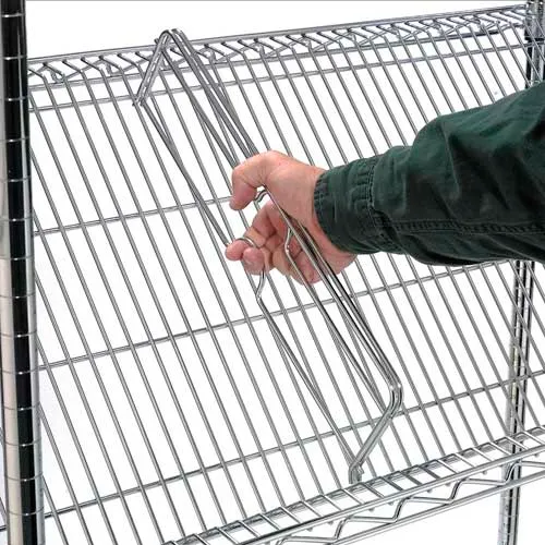 Nexel® Chrome Slant Shelf Divider, 24"W x 4"H