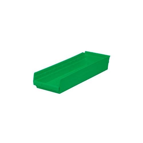Global Industrial™ Plastic Nesting Storage Shelf Bin 8-3/8"W x 23-5/8"D x 4"H Green - Pkg Qty 6