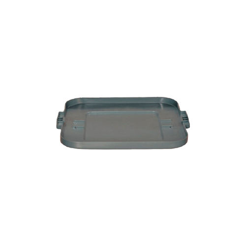 Flat Lid For 28 Gallon Square Rubbermaid Brute Waste Receptacles - Gray